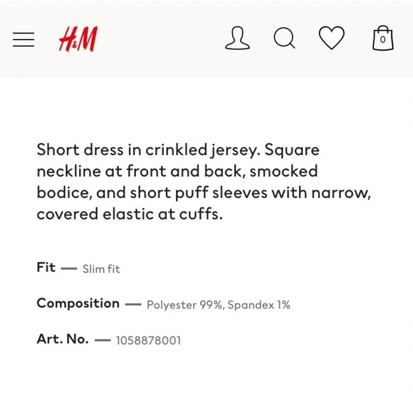 H&M Smocked Dress in Light Beige Small‎ Flowers - Picture 8 of 10